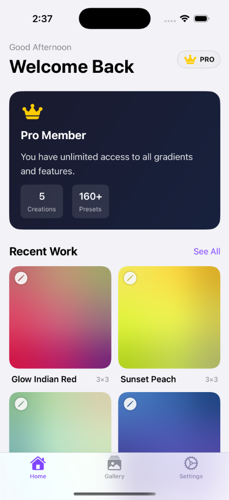 Meshly App Interface
